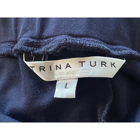 Trina Turk Women's Rainbow Stripe Activewear Sweatpants Jogger Pants Blue SZ LRG - Picture 6 of 6